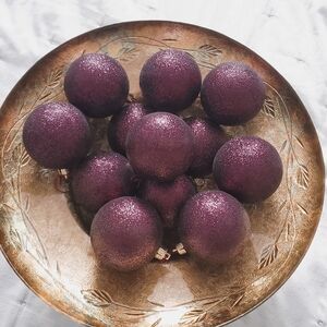 Elegant Burgundy Decorative Orbs Ornament Balls